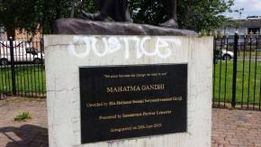 The statue of Mahatma Gandhi in Leicester