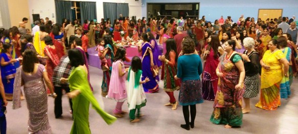 Attending Navratri celebrations hosted by the Oadby and Wigston Hindu Community